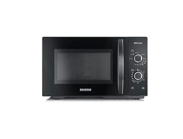 SEVERIN 2-in-1 Mikrowelle mit Grill, Nutzung auf 2 Ebenen, flacher Glasboden statt Drehteller mit -Nutzfläche für eckiges Geschirr, leichte Reinigung, Mikrowellengerät, 20L, Schwarz, MW 7762 im Sale